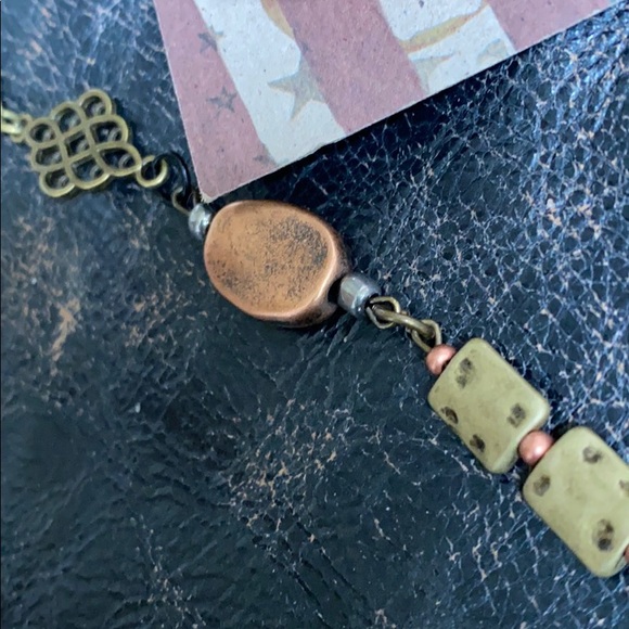 1 LEFT // mixed metal pieced patina necklace - Picture 8 of 16